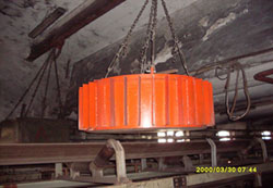 干式電磁除鐵器使用現(xiàn)場